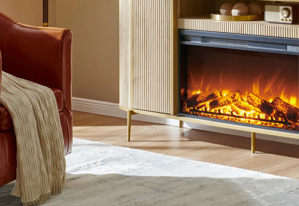 TV stand with electric fireplace insert